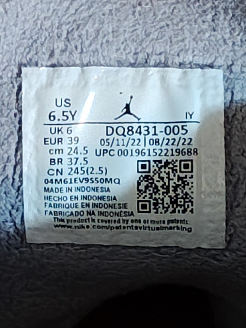 Jordan Jumpman Two Trey (GS) 'Light Graphite Sport Royal' Kid's Size 6.5Y - Picture 2 of 7